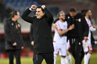 Didier Tholot célèbre le succès 2-1 du FC Sion obtenu sur le fil sur la pelouse de Vaduz.